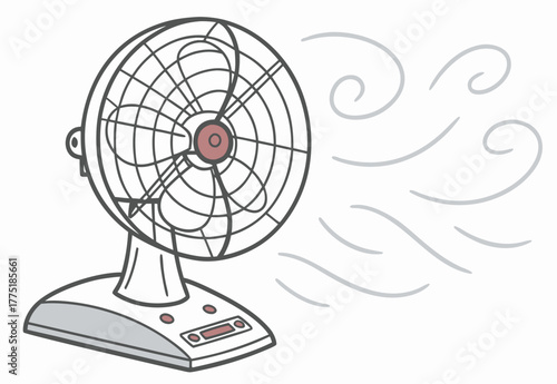 electric fan isolated on white