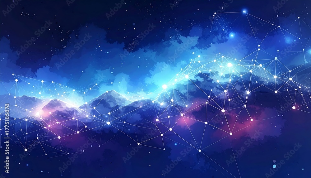 Fototapeta premium Cosmic Nebula - A Spectacular Display of Celestial Wonders.