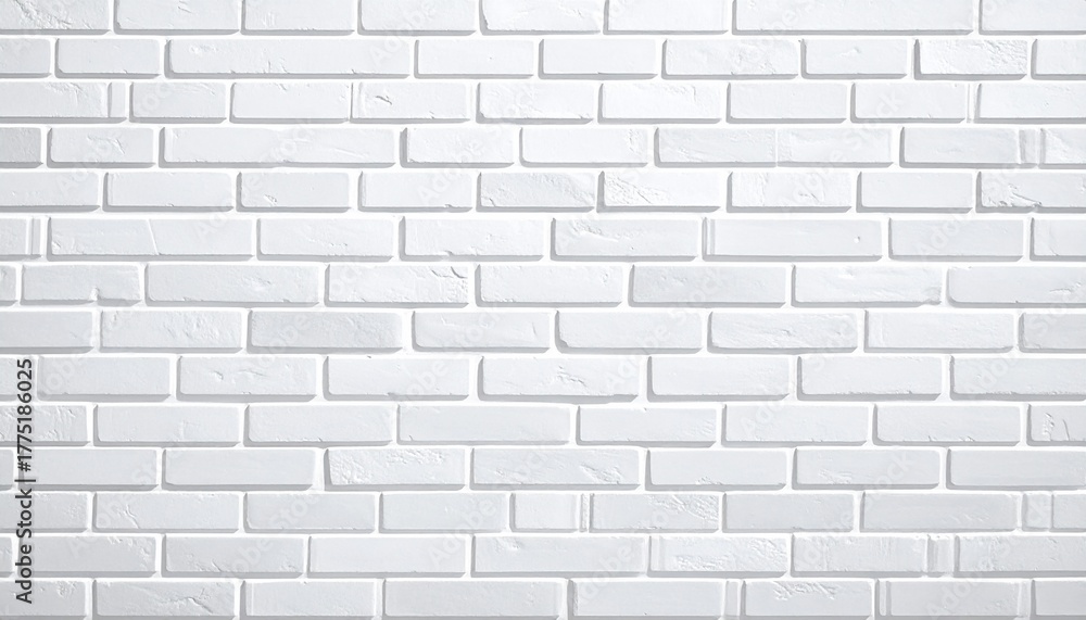 Fototapeta premium Clean white brick wall texture background for design layouts and abstract concepts