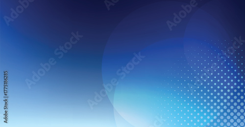 This captivating image features a serene gradient of blue hues with transparent circles and a halftone dot pattern, creating a visually appealing and modern abstract background for various uses