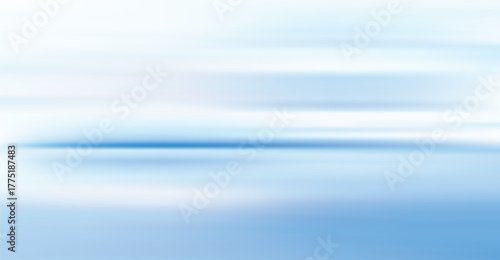 Pale blue and white abstract background features blurred, horizontal lines and a minimalist design conveying calmness and serenity with cool, soft color transitions