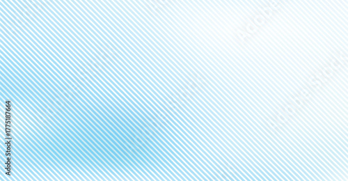 A diagonally striped gradient background features light blue lines that seamlessly blend into white, creating a minimalist and modern design with a sense of calm and clarity