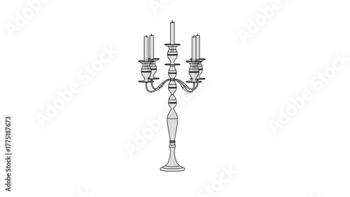 vintage candlestick with candle