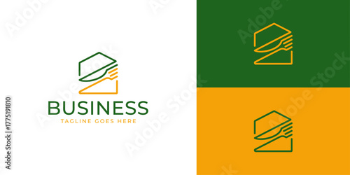 Restaurant House Logo – Fork and Knife in Home Symbol for Food, Cafe, and Dining Business Branding