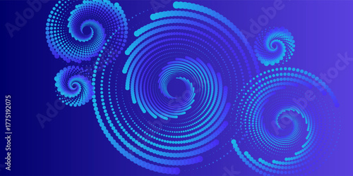 Set of Blue Retro Style Pop Art , Blue Background with Black Dots ,Gradient from Upper Right to Bottom Left and Contrariwise simple