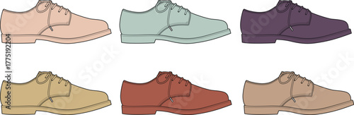 Colorful Shoe Collection A diverse set of footwear in various hues, showcasing classic designs and fashion