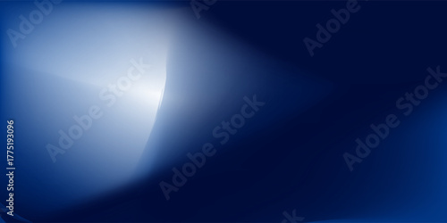Gradient blue abstract background with a soft curve and smooth lighting.