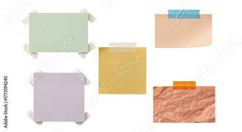 Wallpaper Mural Collection of sticky notes with tape isolated PNG with Transparent Background Torontodigital.ca