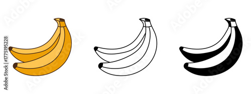 Vector art of isolated banana fruit illustration