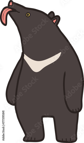 Illustration of a Formosan Black Bear