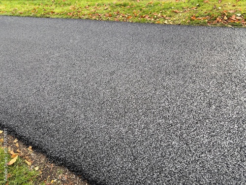 Картината върху платно Newly laid tarmac road surface