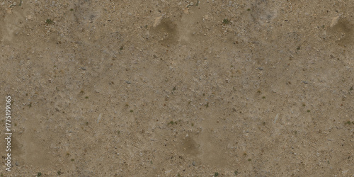 Natural Topdown Ground Soil with Small Stones and Grass Land Background
