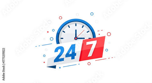 24/7 service clock calendar availability support business hours