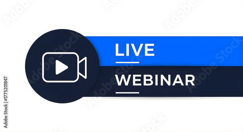 Live webinar icon streaming video broadcast online communication