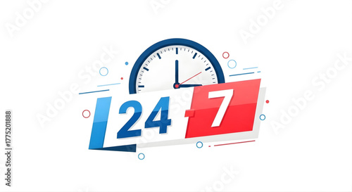 24/7 clock and calendar