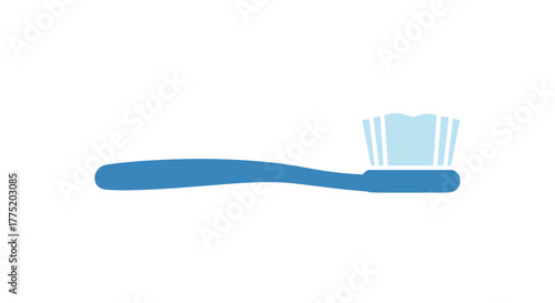 Blue toothbrush with transparent background