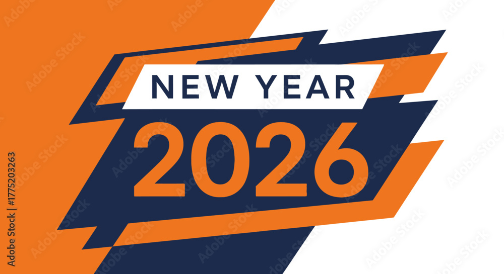 Fototapeta premium New year 2026 celebration with transparent background
