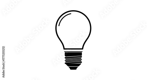 Light bulb icon with transparent background