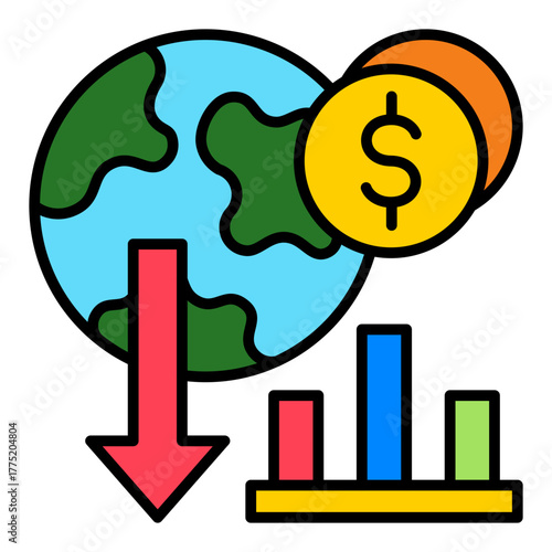 Economic crisis Icon