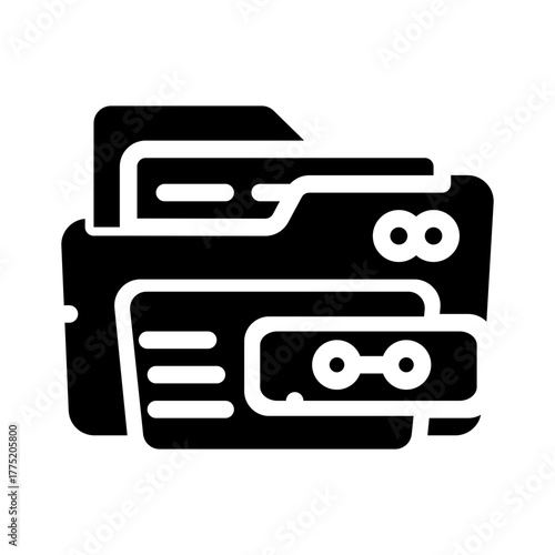 icon folder link with style glyph