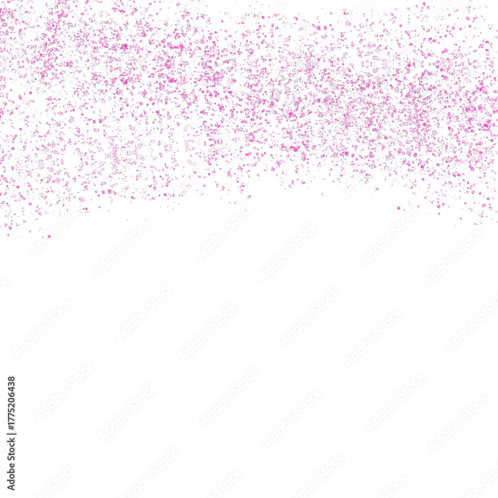 Fototapeta premium Pink Glitter Confetti Scatter Border