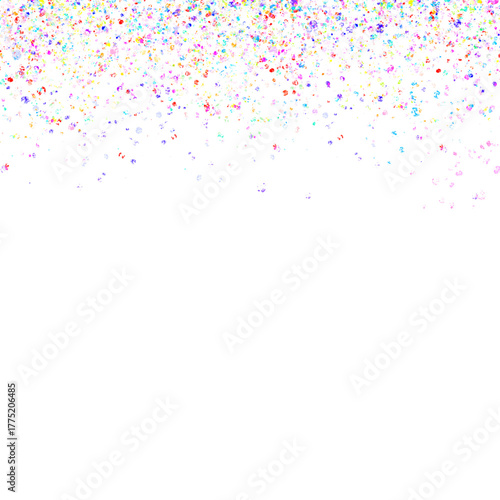 Colorful Abstract Speckle and Glitter Particle Border