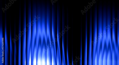 White-light blue-blue glass gradient on a black background — an atmospheric, cybernetic pattern with bright iridescence and a transparent, almost liquid form. 