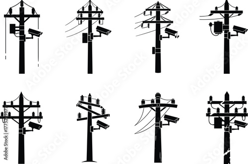 utility, pole, power, electric, wires, transformer