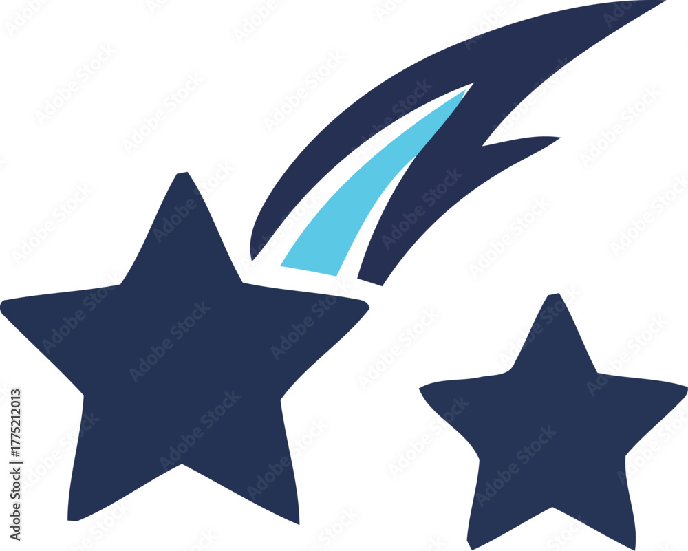 Obraz premium blue star on white background