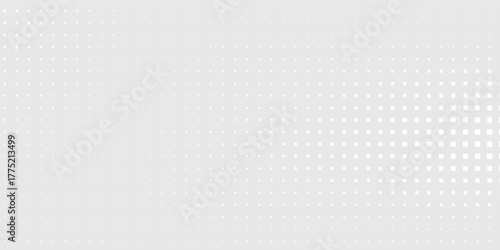 Vector dotted white gray wave light technology texture background. Abstract big data digital concept abstract simple art