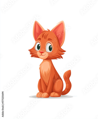 Cute vector-style cat