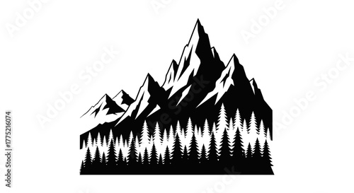 vector silhouette of a tree