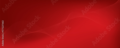 Abstract red gradient background, light and shadow on the backdrop with dimensions, hot tone wall with intense color, horizontal wallpaper.