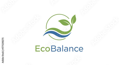 Design a calm, nature-inspired vector logo for an eco lifestyle or wellness brand.
