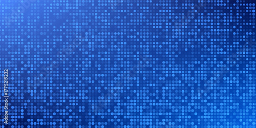 Blue glowing pixel dot pattern. Navy color mosaic pattern backdrop. Abstract neon grid wallpaper. Vector modern technology, business, science, healthcare, medicine, presentation design background