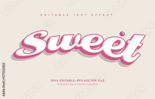 Sweet editable text effect template
