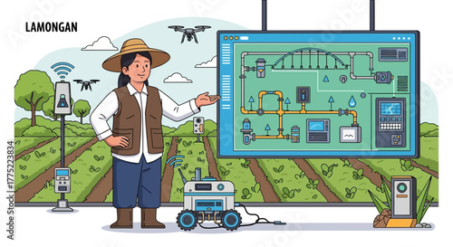 Precision agriculture with automation systems for crop management and monitoring