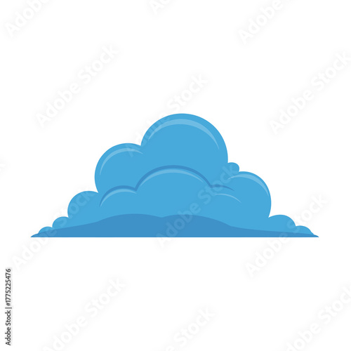 Blue cartoon cloud illustration for weather forecasts and sky concepts