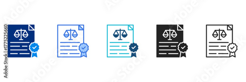 Regulation Icon Set Multiple Style Vector Illustration 