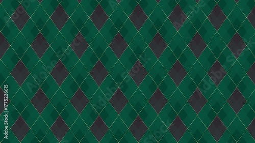 Wallpaper Mural Seamless loop 4K animation of dark red and green argyle pattern with thin golden dotted lines. Festive geometric motion background inspired by cozy Christmas textiles and classic winter fashion Torontodigital.ca