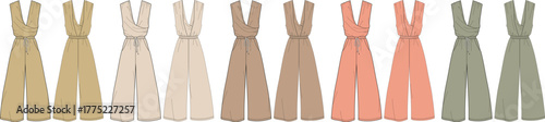 Collection of Flowing Jumpsuits in Earthy Tones A Stylish Wardrobe Addition