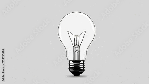 Bright glowing electric light bulb isolated on a black background symbolizes idea and innovation