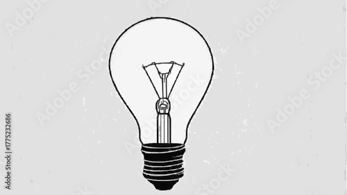 Light bulb on black