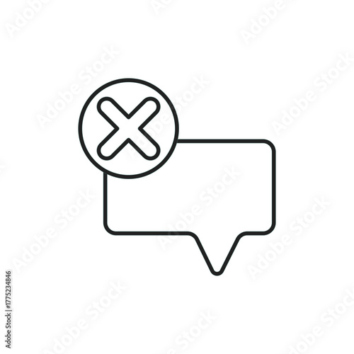 Chat Cross Icon, Invalid Message UI for SaaS Teams.