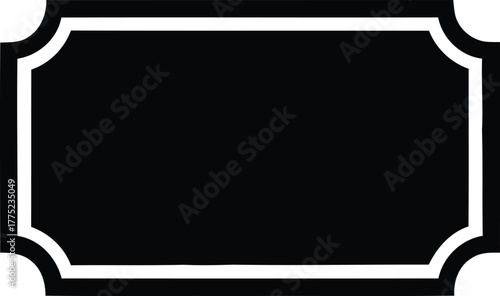 Black Rectangular Frame with Rounded Corners border