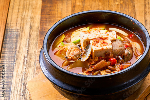 Spicy Seafood Tofu Soup