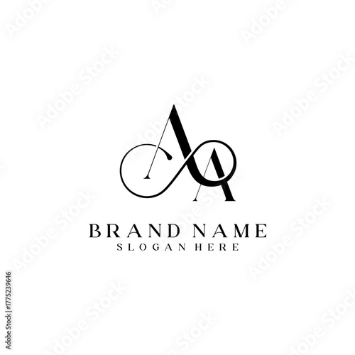Modern Creative AA Logo Design. initial icon Based Monogram and Letters in Luxury vector