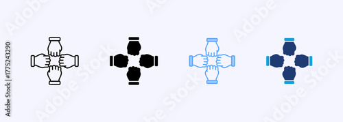 Collaboration Icon Set Multiple Style Collection