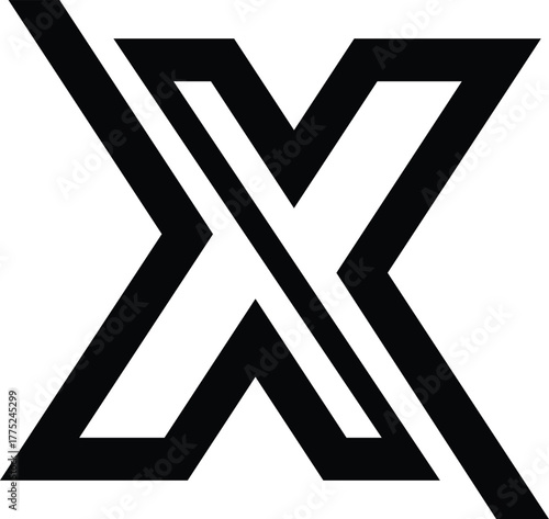 Creative letter X logo design vector