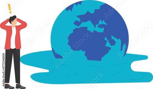 Frustrated, businessmen encounter problems and frustrations
